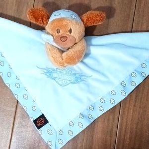 Harley Davidson puppy dog plush baby lovey security blanket.